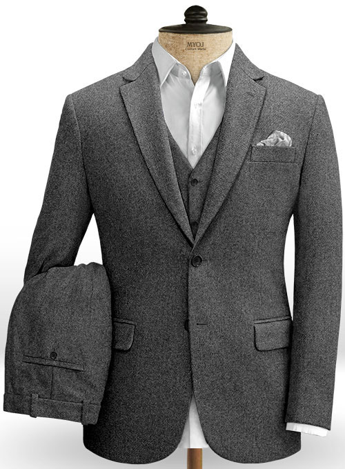 Gray Heavy Tweed Suit
