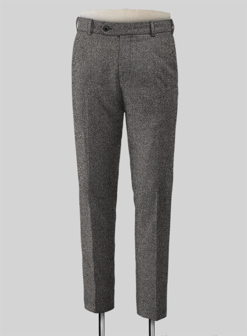 Gray Herringbone Flecks Donegal Tweed Suit - Click Image to Close