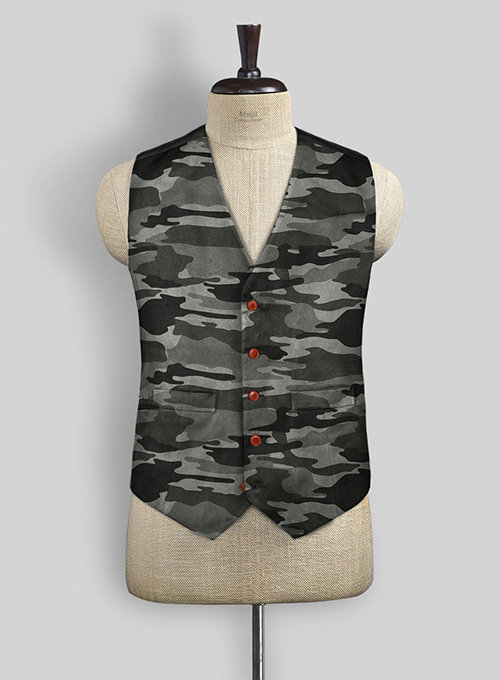 Gray Stretch Camo Waist Coat