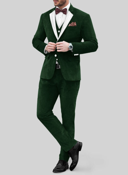 Green Velvet Tuxedo Suit