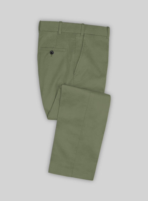 Green Feather Cotton Canvas Stretch Suit - Click Image to Close