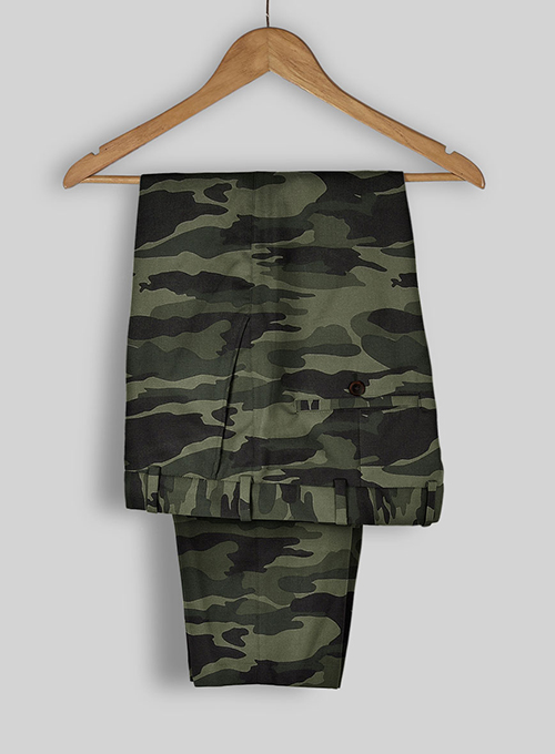 Green Stretch Camo Suit