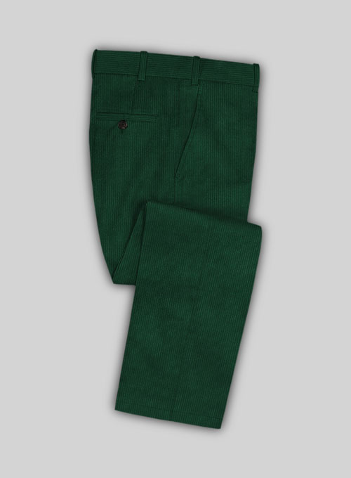 Green Thick Stretch Corduroy Suit