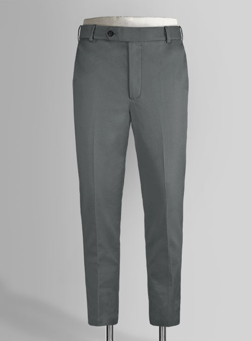 Gray Cotton Power Stretch Chino Suit - Click Image to Close