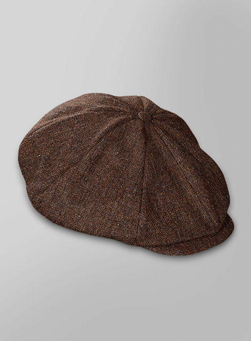 Haberdasher Wine Tweed Newsboy Cap - Click Image to Close