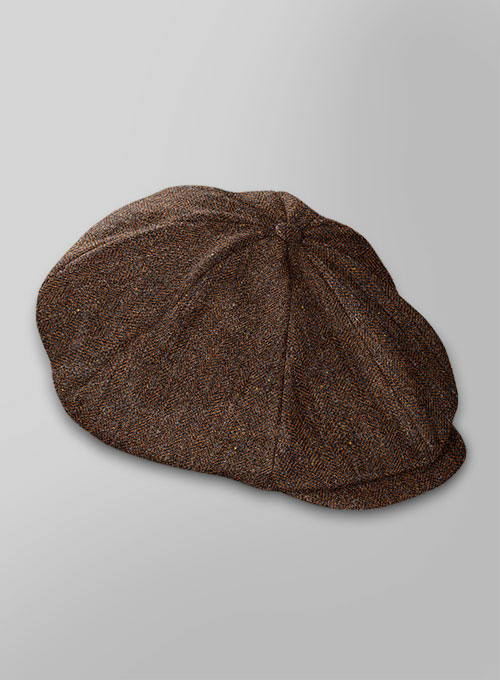 Haberdasher Wine Tweed Newsboy Cap - Click Image to Close