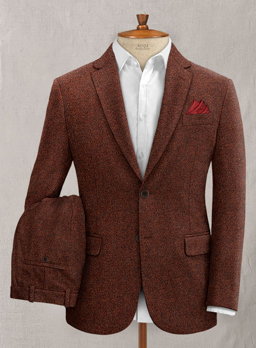 Harris Tweed Augustus Wine Suit : Made To Measure Custom Jeans For Men ...