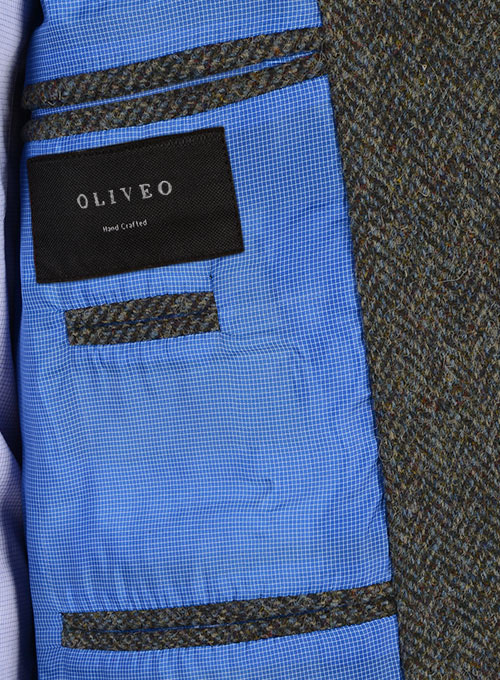 Harris Tweed Ridge Blue Herringbone Suit