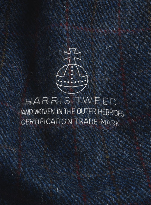 Harris Tweed King Blue Pea Coat