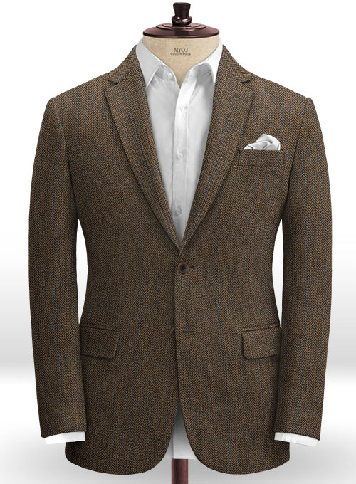 Harris Tweed Brown Stripe Suit