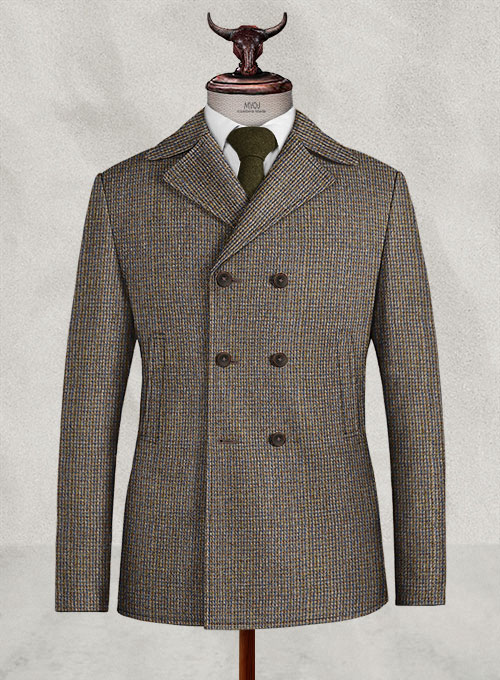 Harris Tweed Classic Weave Pea Coat