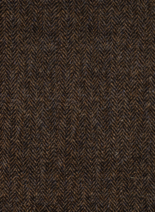 Harris Tweed Dark Brown Herringbone Suit