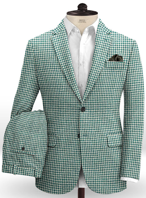 Harris Tweed Houndstooth Green Suit : Made To Measure Custom Jeans For ...