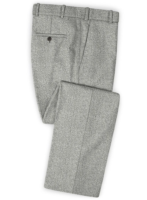Harris Tweed Wide Herringbone Gray Suit