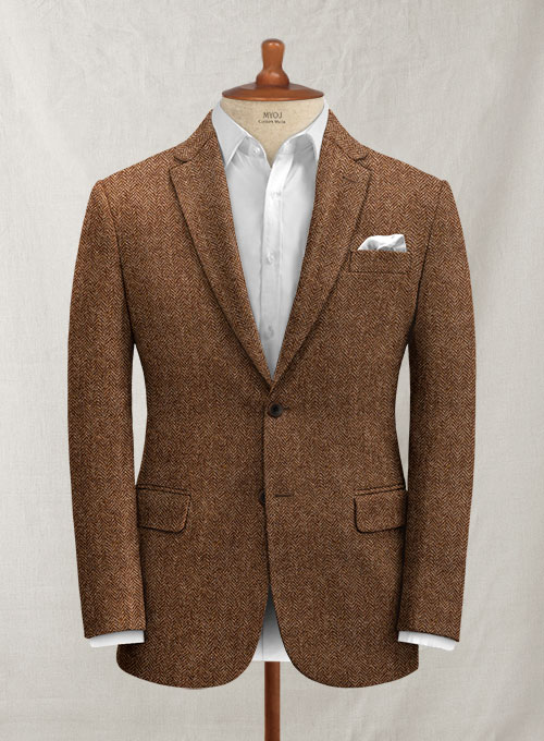 Harris Tweed Rust Herringbone Suit