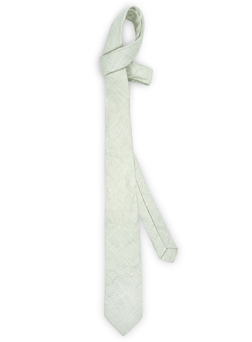 Linen Tie - Hawaiian Summer Green