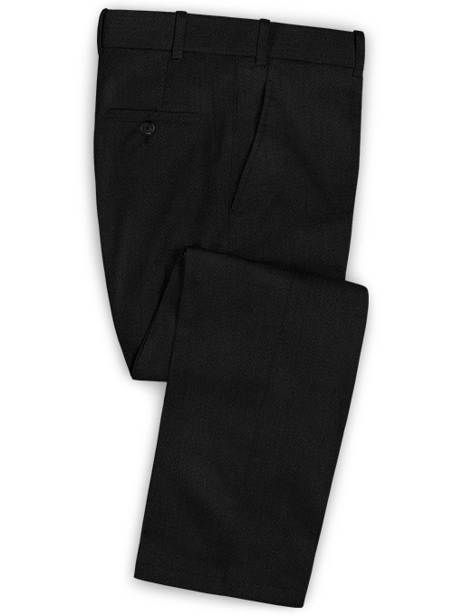 Heavy Knit Black Stretch Chino Suit