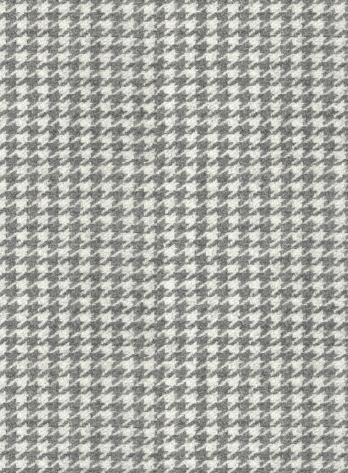 Houndstooth Light Gray Tweed Suit