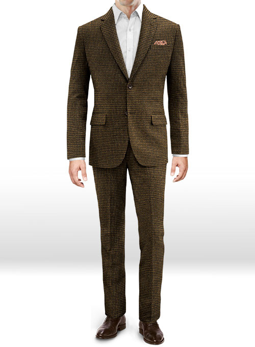 Houndstooth Tan Tweed Suit