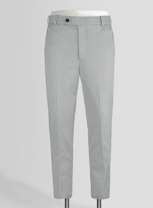 Ice Gray Cotton Power Stretch Chino Suit - Click Image to Close