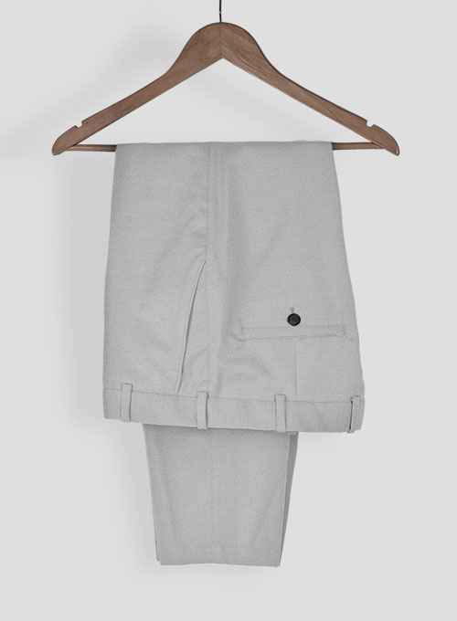 Ice Gray Cotton Power Stretch Chino Suit - Click Image to Close