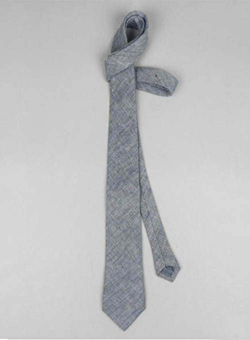 Italian Linen Tie - Celeste Blue