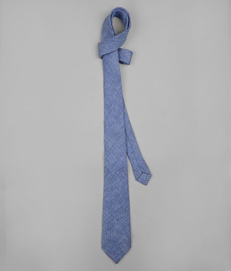 Italian Linen Tie - Morocco Blue