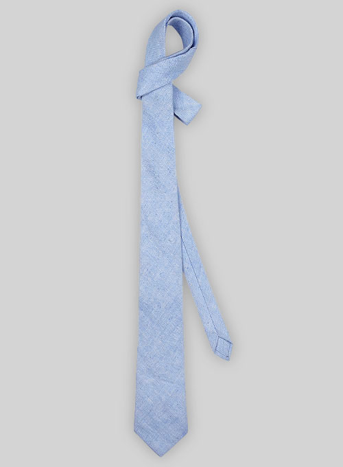 Italian Linen Tie - Sky Blue