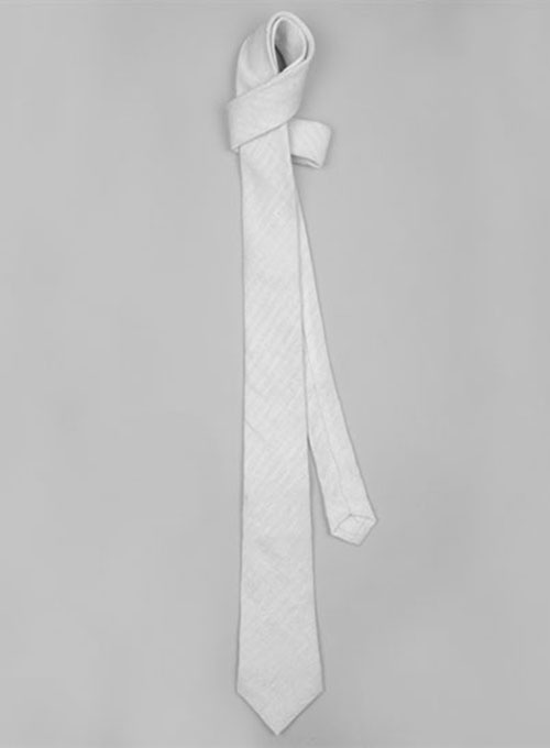 Italian Linen Tie - White Prince