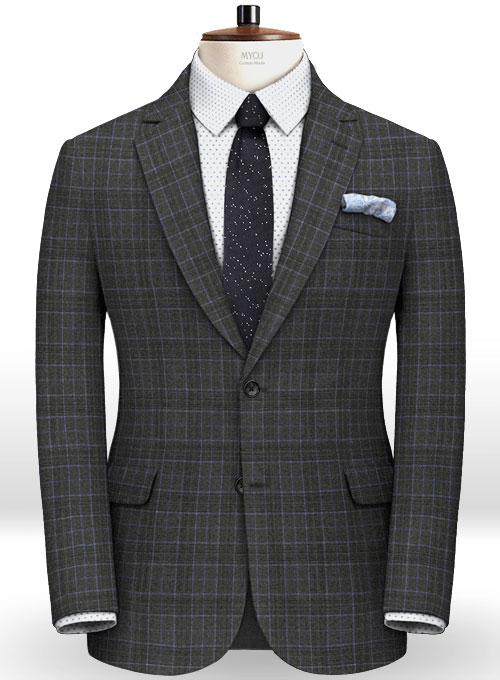 Italian Ritz Checks Angora Wool Suit