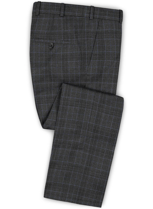 Italian Ritz Checks Angora Wool Suit