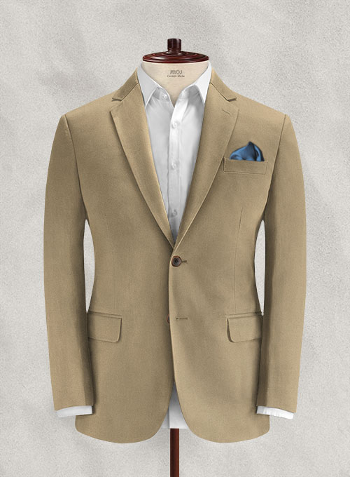 Italian Beige Cotton Stretch Suit