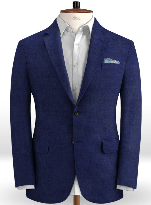 Italian Brandy Blue Linen Suit - Click Image to Close