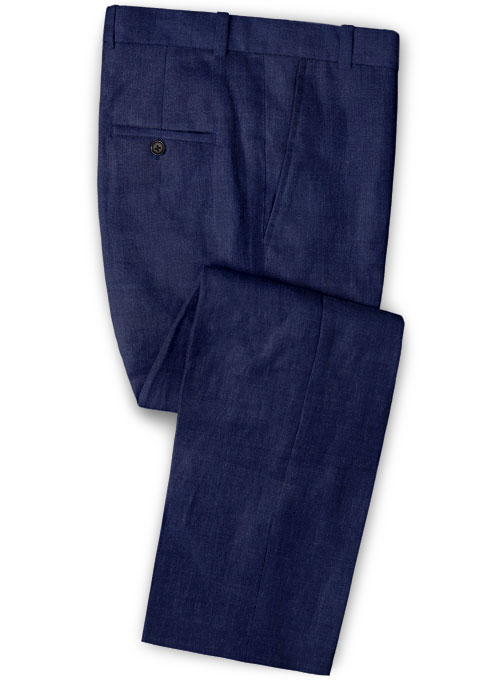 Italian Brandy Blue Linen Suit - Click Image to Close