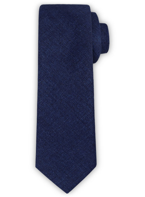 Italian Linen Tie - Brandy Blue