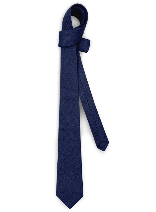 Italian Linen Tie - Brandy Blue