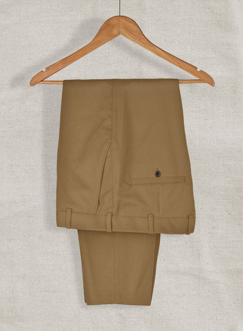 Italian Brushed Cotton Tan Suit