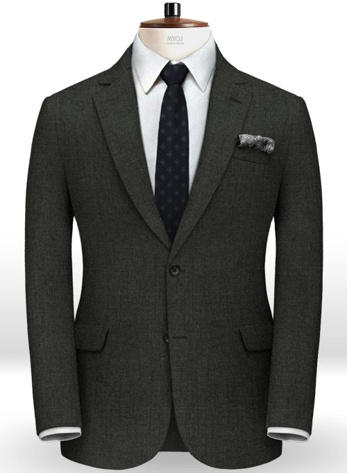 Italian Charcoal Angora Wool Suit