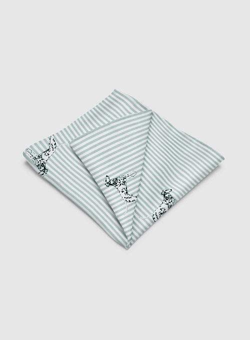 Italian Cotton Pocket Square - Dalmatian - Click Image to Close