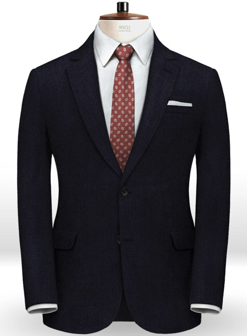 Italian Dark Navy Wool Suit