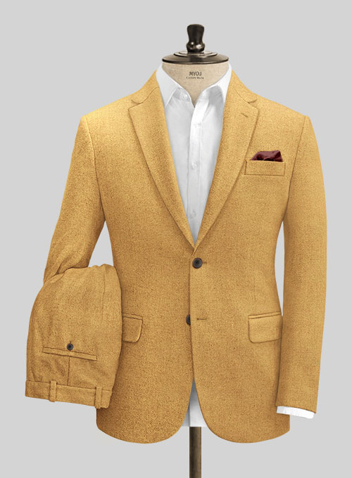 Italian Amber Yellow Tweed Suit