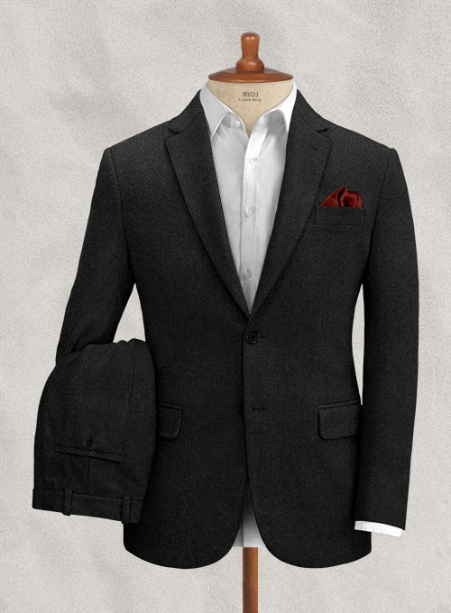 Italian Black Tweed Suit