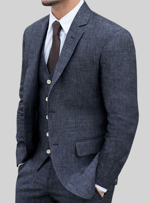 Italian Blu Linen Suit