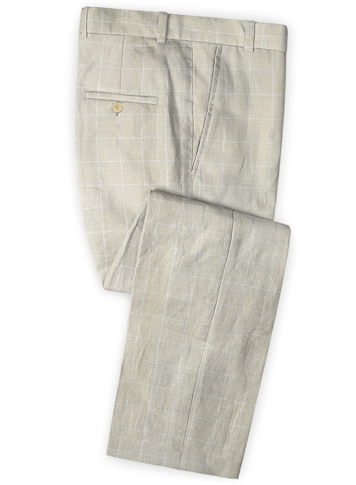 Italian British Checks Linen Suit