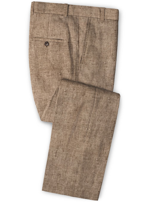 Italian Denim Brown Linen Suit