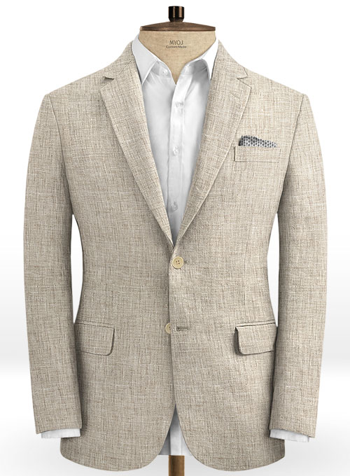 Italian Enchant Beige Linen Suit