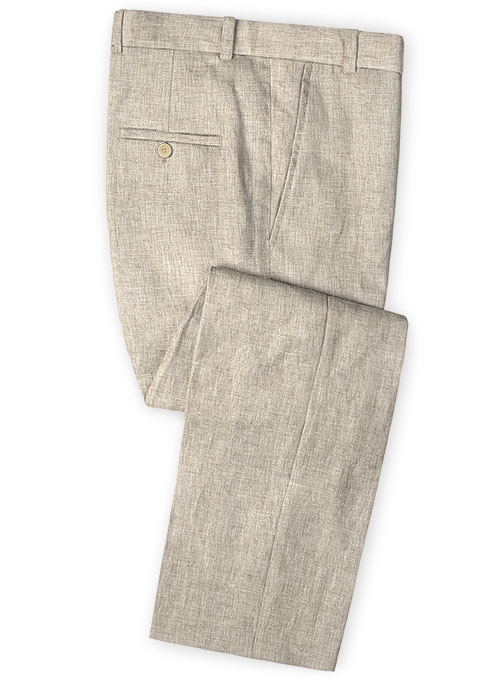 Italian Enchant Beige Linen Suit