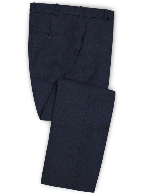 Italian Flannel Lux Blue Wool Suit - Click Image to Close