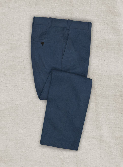 Italian Harbor Blue Cotton Stretch Suit