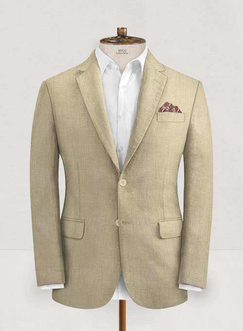 Italian Linen Camel Beige Suit